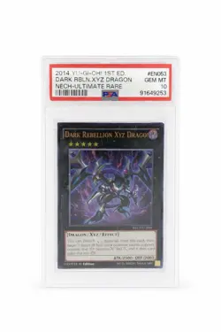 2014 Yu-Gi-Oh! 1st Edition "Dark Rebellion XYZ Dragon NECH-Ultimate Rare Pop12 - Image 1