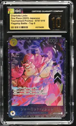 ONE PIECE Charlotte Linlin ST07 010 SR Flagship Battle TOP 8 CGC PRISTINE 10 - Image 1