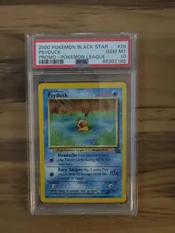 Pokemon League BLACK STAR PSYDUCK PROMO #20 PSA 10 Cert # 65307185 - Image 3