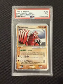 Pokemon Groudon EX Holo Black Star Promo #038 2006 PSA 7 - Image 1