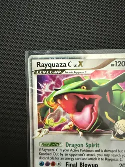 Rayquaza C Lv.X DP47 2009 Black Star Promo Diamond & Pearl Holo Pokemon Card - Image 3