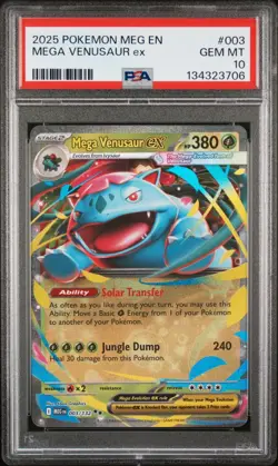 Mega Venusaur EX 003/132 Double Rare - GEM MINT PSA 10. Pokemon Mega Evolution - Image 1