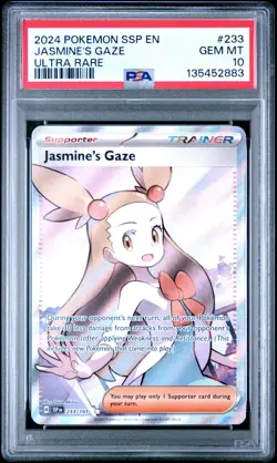 Jasmine's Gaze 233/191 Ultra Rare GEM MINT PSA 10. Pokemon S&V Surging Sparks - Image 1