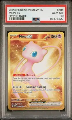 Mew EX 205/165 Hyper Rare GEM MINT PSA 10. Pokemon S&V 151 Mew EN - Image 1