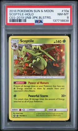Sceptile 10a/168 Holo NM-MINT PSA 8. Pokemon S&M Black Star Promos - Image 1