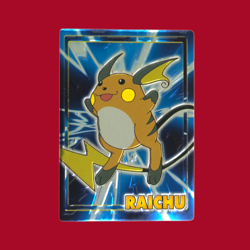 RAICHU--JAPANESE MEIJI EMBOSSED PROMO FOIL POKEMON CARD - Image 1