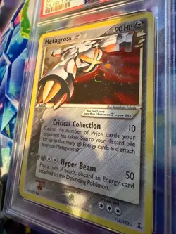 Pokemon Metagross Gold Star 113/113 Holo Swirl PSA 9 Mint Ex Delta Species - Image 3