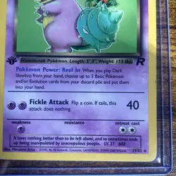 Pokemon TCG: Dark Slowbro 29/82 Team Rocket 1st Edition LP RARE 2000 - Image 4