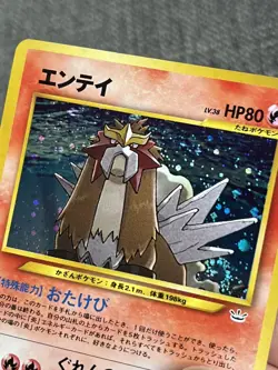 Entei SWIRL No.244 Holo Neo Revelation Pokemon Card Japanese, LP - Image 2