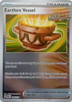 106/131 EARTHEN VESSEL REVERSE HOLO PRISMATIC EVOLUTIONS POKEMON CARD - Image 1