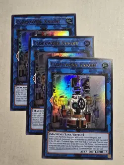 YUGIOH x3 RA05-EN058 CLOCKWORK KNIGHT - ULTRA RARE 1st EDITION - Image 1