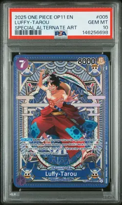 2025 ONE PIECE OP11 EN LUFFY-TAROU SPECIAL ALTERNATE ART PSA 10 ST18-005 SP - Image 1