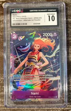 2025 ONE PIECE NAMI ALT ART OP09-070 CGC Gem Mint 10 - Image 1