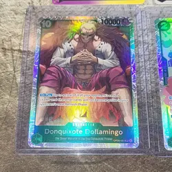 Bandai One Piece Holo Card Game Lot (6) Pudding Cavendish Enel Doflamingo Sugar - Image 2
