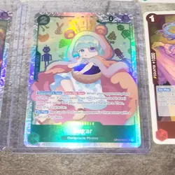 Bandai One Piece Holo Card Game Lot (6) Pudding Cavendish Enel Doflamingo Sugar - Image 3