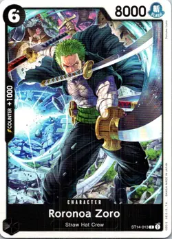 Roronoa Zoro ST14-013 C One Piece Card Game Light Play - Image 1