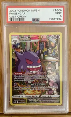 PSA 9 Mint Gengar TG06/TG30 SWSH: Lost Origin Trainer Gallery Full Art 2022 - Image 1
