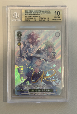 Signed Weiss Schwarz KADOKAWA Vol.2 Ssk/W123-058SP SP FOIL Chtholly JP BGS 10 - Image 1