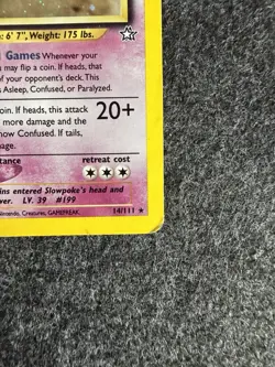Pokemon Slowking Holo Rare #14/111 - Neo Genesis WOTC Set LP - Image 5