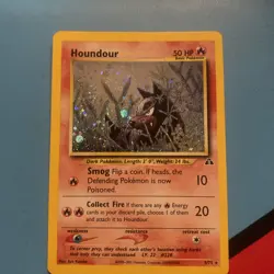Pokemon Houndour Holo Rare #5/75 - Neo Discovery WOTC Set LP - Image 1