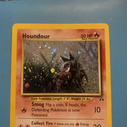 Pokemon Houndour Holo Rare #5/75 - Neo Discovery WOTC Set LP - Image 3