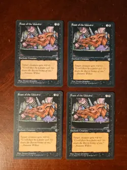 4x Feast of the Unicorn Homelands Magic Gathering MtG Old School Detwiller - Image 1