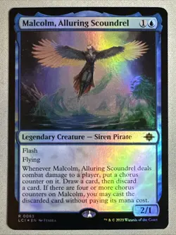 MTG / Malcolm, Alluring Scoundrel / LCI / #63 / FOIL / Rare / NM - Image 1