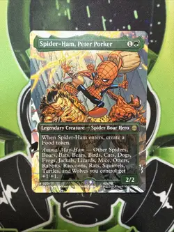 Spider-Ham, Peter Porker (Borderless) Marvel's Spider-Man Non-Foil Rare 0201 MTG - Image 1