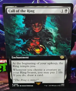 magic the gathering - Call of the Ring - Enchantment - Rare - Black - LOTR - Image 1