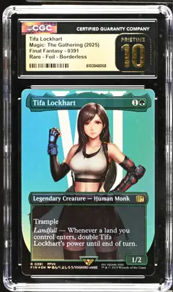 TIFA LOCKHART Final Fantasy Borderless Foil Rare CGC Pristine 10 MTG - Image 1