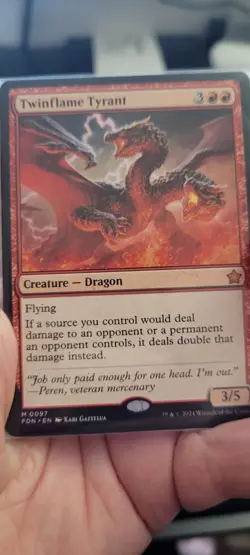 MTG - Twinflame Tyrant - 97 - Foundations - NM Foil -2024 Magic The Gathering - Image 1