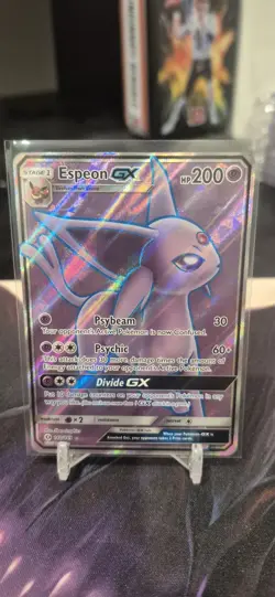 Pokemon Espeon GX Ultra Rare Full Art Holo 140/149 SM Base Set 200 HP Card - Image 1