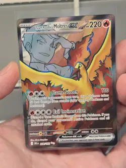Team Rocket's Moltres ex 208/182 Destined Rivals Full Art Pokemon Card NM - Image 1