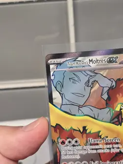 Team Rocket's Moltres ex 208/182 Destined Rivals Full Art Pokemon Card NM - Image 2