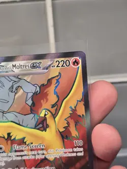 Team Rocket's Moltres ex 208/182 Destined Rivals Full Art Pokemon Card NM - Image 3