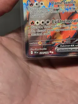 Team Rocket's Moltres ex 208/182 Destined Rivals Full Art Pokemon Card NM - Image 5