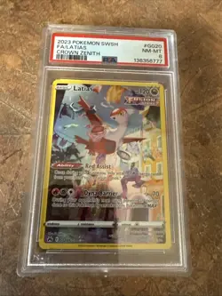 2023 POKEMON SWORD & SHIELD CROWN ZENITH #GG20 FULL ART/LATIAS PSA 8 - Image 1