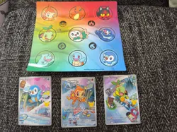 Pokemon First Partner Illustration Collection Turtwig Chimchar Piplup Promo Set - Image 1