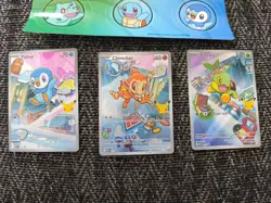 Pokemon First Partner Illustration Collection Turtwig Chimchar Piplup Promo Set - Image 2
