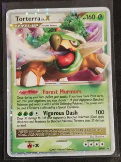 2007 Pokemon Diamond & Pearl Torterra LV.X DP09 Black Star Promo HP - Image 1