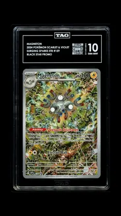 Pokemon Magneton Black Star Promo Card GEM MINT TAG 10 - Image 1