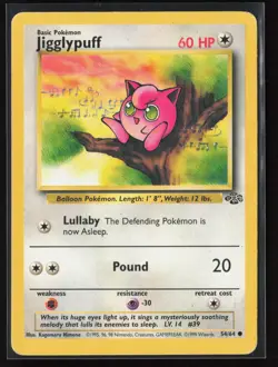 Jigglypuff 54/64 Jungle Vintage WOTC Pokemon TCG MP - Image 1