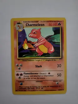 Pokemon Charmeleon 24/102 Base Set Regular Uncommon WOTC 1999 TCG Card - Image 1