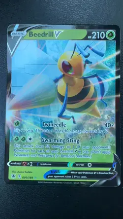 Beedrill V 001/189 Holo Rare V Astral Radiance Pokemon Near Mint - Image 1