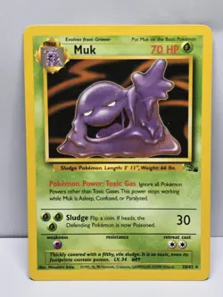 Muk 28/62 Rare Fossil Pokemon Unlimited Lightly Played - Image 1