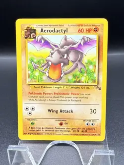Pokemon TCG Aerodactyl Card 16/62 Fossil Rare Non-Holo - LP - Image 1