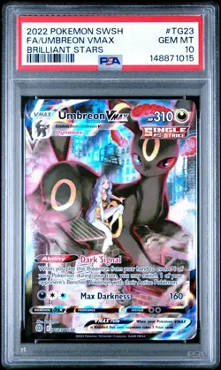 Pokemon TCG Umbreon Vmax Brilliant Stars TG23/TG30 PSA 10 - Image 1