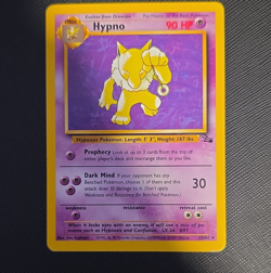 Pokemon Hypno Rare 23/62 Fossil EN Stage 1 90HP Regular Unlimited 1999 - Image 1