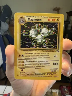 Magneton 26/62 Fossil Non Holo Rare Pokemon English LP - Image 1