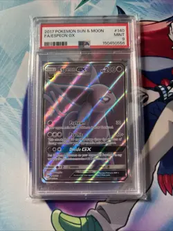 Pokemon Espeon GX (Full Art) 140/149 SM Base Set Holo PSA 9 - Image 2
